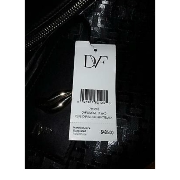 DVF Authentic Black/gold Weekender Simone Collection bag EXCLUDES SHOULDER STRAP - Picture 2 of 16